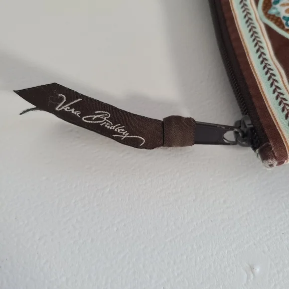 Vera Bradley Java Blue Tote Purse Shoulder Bag Brown Blue Floral 2006 Pattern - Picture 7 of 16